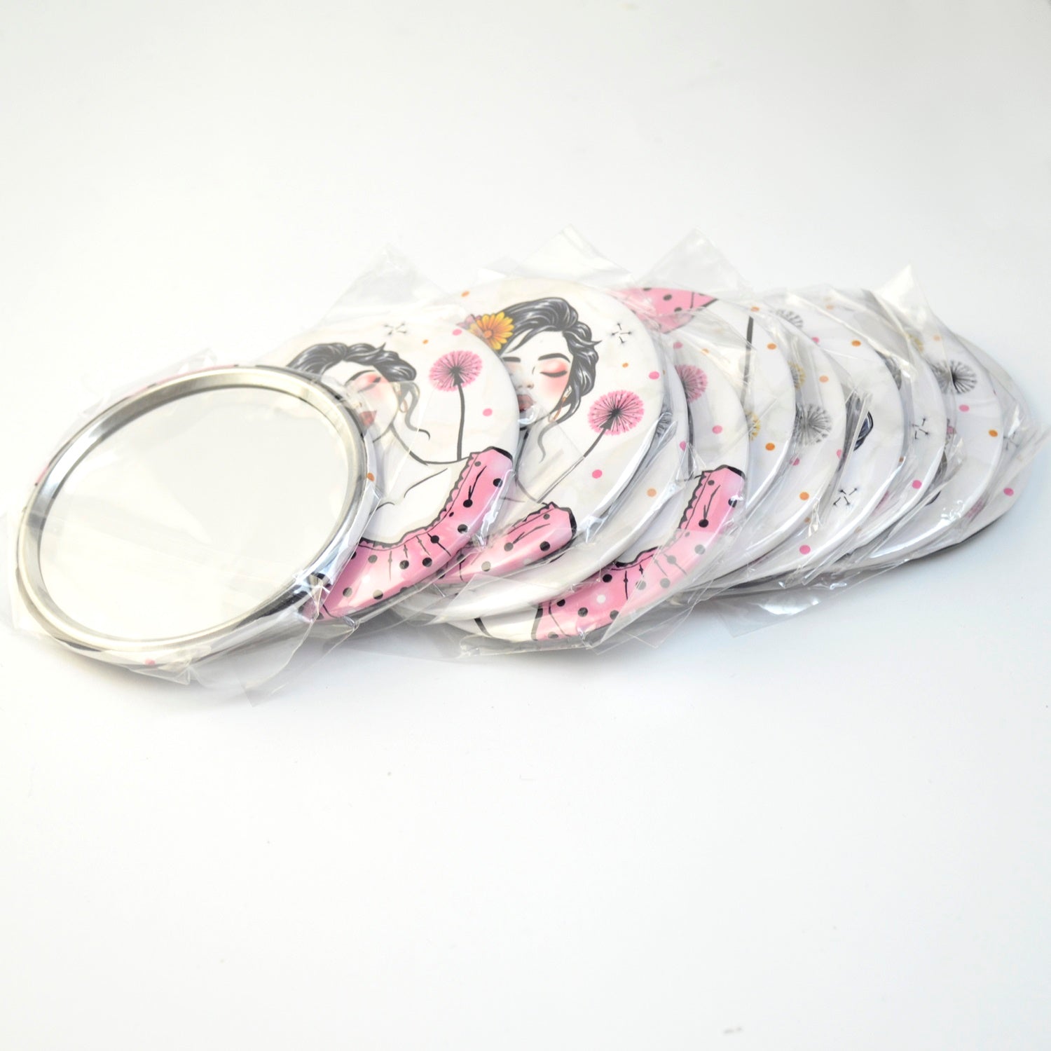 70mm Travel Mirror for Girls Compact Makeup Mirror for Handbag and Purse